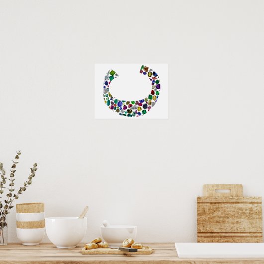 C Initial Gem Design Poster (Küche)