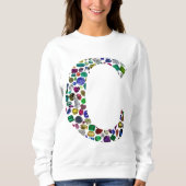 C Initial Gem Design Sweatshirt (Vorderseite)