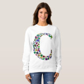 C Initial Gem Design Sweatshirt (Vorne ganz)