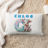 C is for Cow – Personalized Baby Lumbar Pillow  Lendenkissen (Decke)