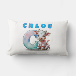 C is for Cow – Personalized Baby Lumbar Pillow Lendenkissen
