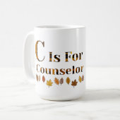 C is for School Counselor Kaffeetasse (Vorderseite Links)