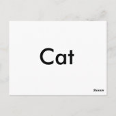 "C" ist für Cat Alphabet Flashcard Postkarte (Rückseite)