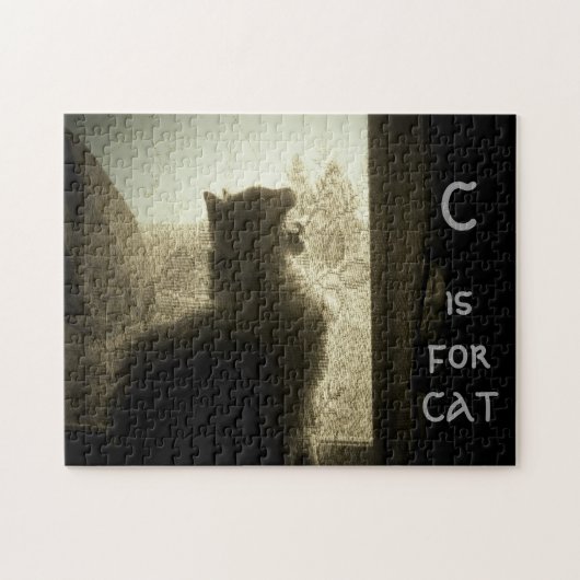 C ist für CAT oder Ihr Bild Puzzle (Horizontal)