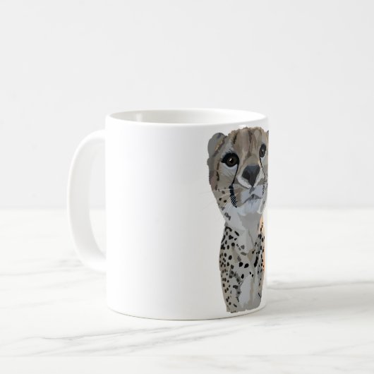 C ist für Cheetah Kaffeetasse (Vorderseite Links)