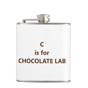 c ist für choc-Labrador Flachmann