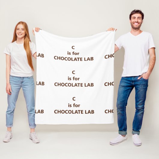 c ist für choc-Labrador Fleecedecke (Beispiel)