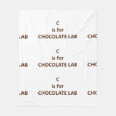 c ist für choc-Labrador Fleecedecke (Vorderseite)