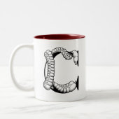 C ist für Colon (Tasse) Zweifarbige Tasse (Links)