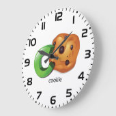 C ist für Cookie Alphabet Letter Chocolate Chip Große Wanduhr (Winkel)