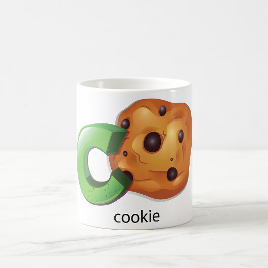 C ist für Cookie Alphabet Letter Chocolate Chip Kaffeetasse