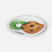 C ist für Cookie Alphabet Letter Chocolate Chip Pappteller (Schrägansicht)