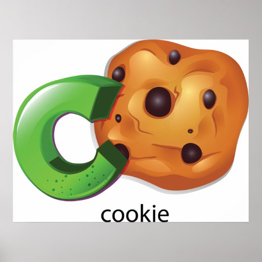 C ist für Cookie Alphabet Letter Chocolate Chip Poster (Vorne)
