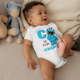 C ist für Cookie Monster | Name hinzufügen Baby Strampler