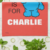 C ist für Cookie Monster | Name hinzufügen Geschirrtuch (Gefaltet)