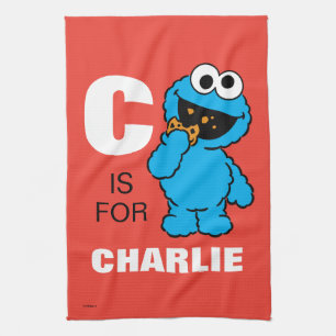 C ist für Cookie Monster Name hinzufügen Geschirrtuch