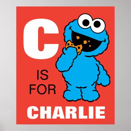 C ist für Cookie Monster | Name hinzufügen Poster (Vorne)
