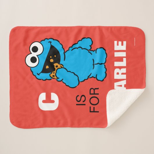 C ist für Cookie Monster | Name hinzufügen Sherpadecke (Vorderseite (Horizontal))