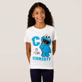 C ist für Cookie Monster | Name hinzufügen T-Shirt (Vorne ganz)