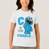 C ist für Cookie Monster | Name hinzufügen Tri-Blend Shirt (Vorderseite)