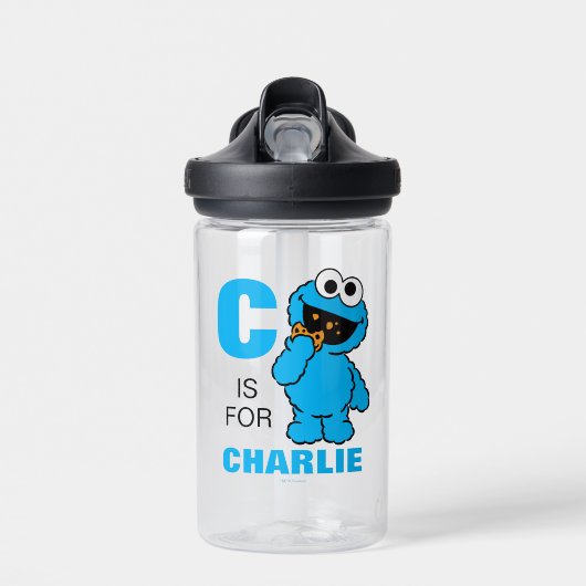 C ist für Cookie Monster | Name hinzufügen Trinkflasche (Vorne)