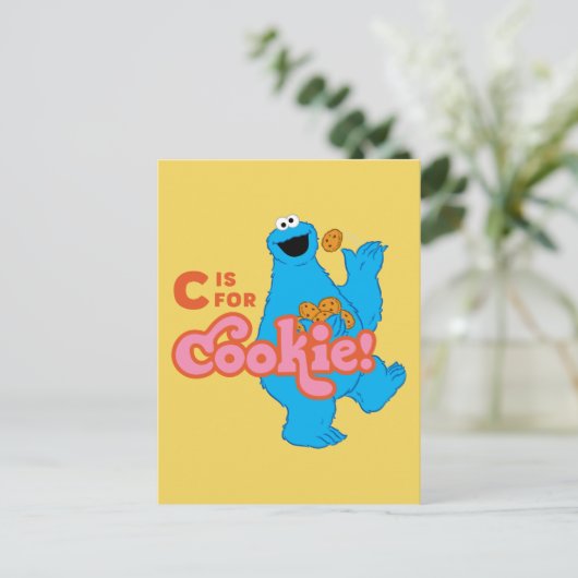 C ist für Cookie Postkarte (Stehend Vorderseite)