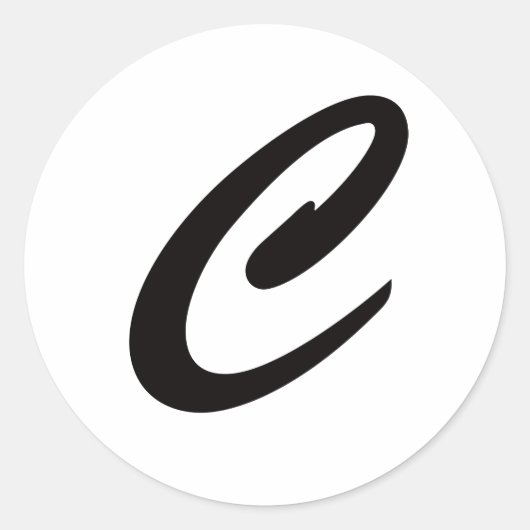 C ist für Cookies Runder Aufkleber (Vorderseite)