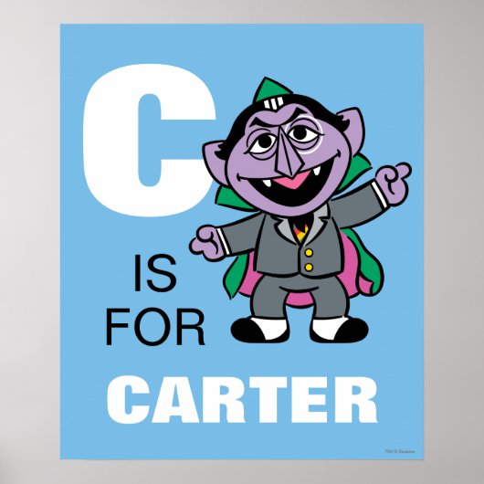 C ist für Count von Count | Name hinzufügen Poster (Vorne)