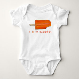 C ist für Creamsikel Orange Ice Cream Popsikel Baby Strampler