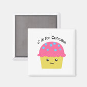C ist für Cupcake Magnet (Vorderseite/Rückseite)