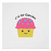 C ist für Cupcake Poster (Vorderseite)
