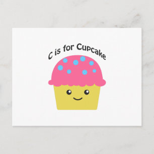 C ist für Cupcake Postkarte