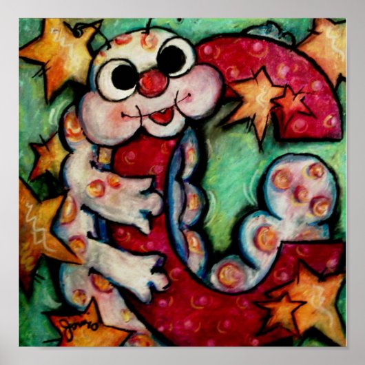 C ist für die Raupe Poster (Vorne)