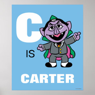 C ist für Graf Zahl Fügen Sie Ihren Namen hinzu Poster
