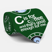 C ist für Kaffee-Krawatte (Grün) Krawatte (Gerollt)