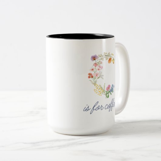 C ist für Kaffee-Tasse Zweifarbige Tasse (VorderseiteRechts)