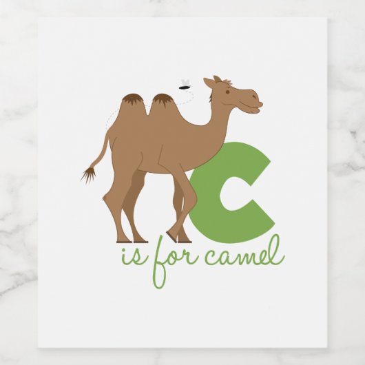 C ist für Kamel Weinetikett (Einzelnes Label)