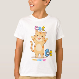 "C ist für Katze" Alphabet T-Shirt - jeden Tag wac