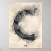 C ist für Katze Poster (Vorne)