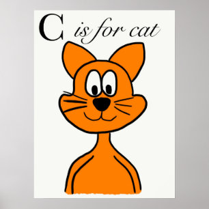 C ist für Katze Poster