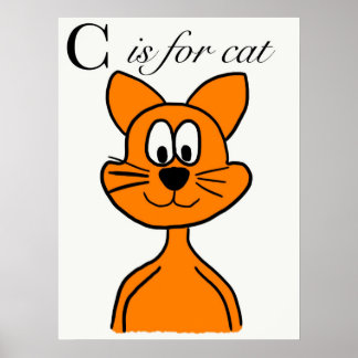 C ist für Katze Poster