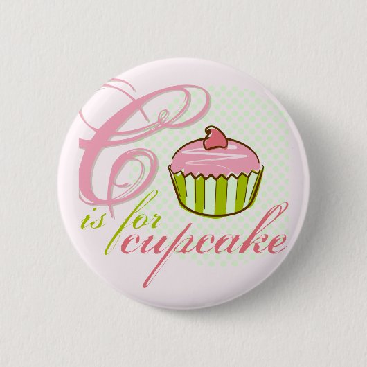 C ist für Kuchen-Knopf Button (Vorderseite)