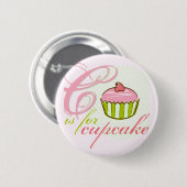 C ist für Kuchen-Knopf Button (Vorne & Hinten)