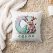 C ist für Kuh - Baby Throw Pillow Kissen (Decke)