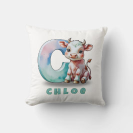 C ist für Kuh - Baby Throw Pillow Kissen