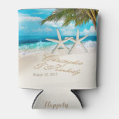 C&K Starfish Couple FRAGE FÜR IHRE NAMEN IN SAND Dosenkühler (Vorderseite)