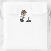 C#-Kid-Aufkleber (Farbe) Quadratischer Aufkleber (Tasche)