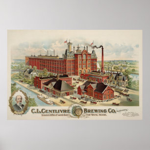 C.L. Centlivre Brauerei Fabrikgebäude. Poster