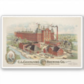 C.L. Centlivre Brewing Company Factory Gebäude. Aufkleber (Vorderseite)