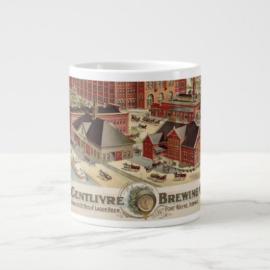 C.L. Centlivre Brewing Company Factory Gebäude. Jumbo-Tasse (Vorderseite)